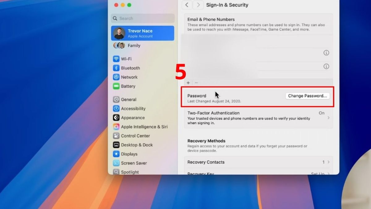 Cách đổi mật khẩu ID Apple trên Macbook - bước 3