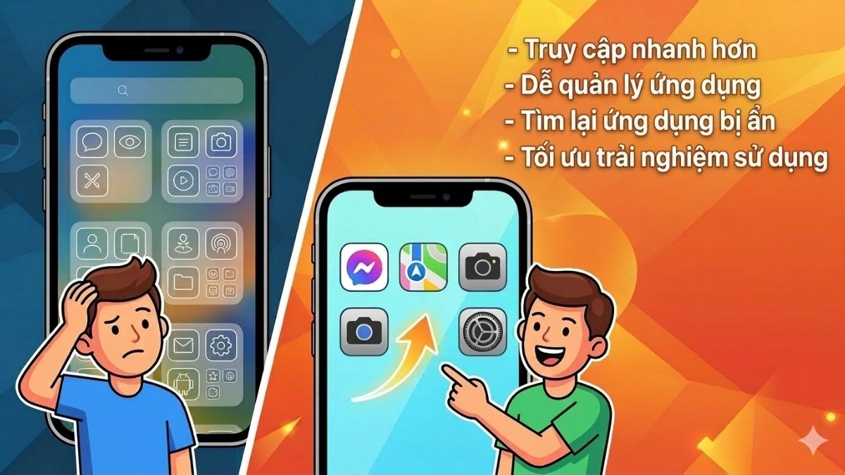 Lý do phải đưa ứng dụng ra ngoài màn hình iPhone, Android