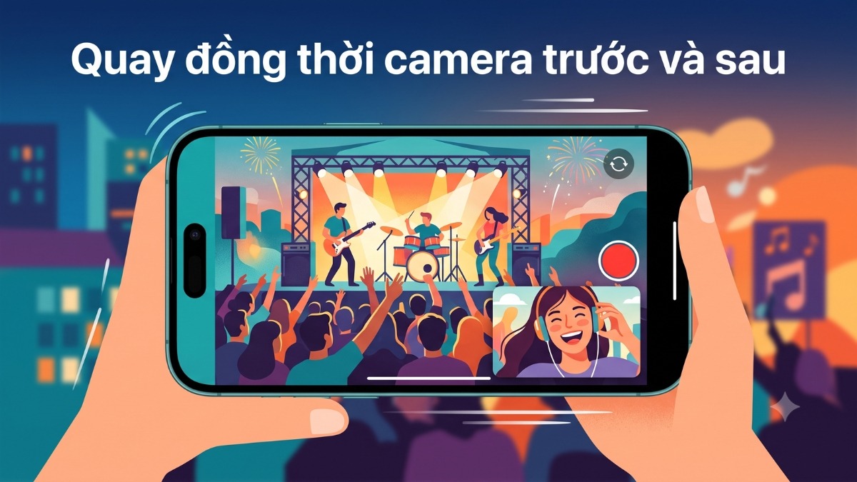 Dual Capture trên iPhone 17 là tính năng quay đồng thời camera trước và sau