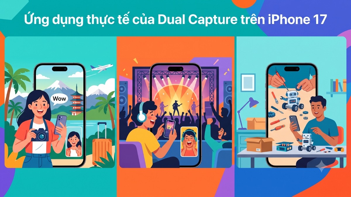 Ứng dụng thực tế của Dual Capture trên iPhone 17