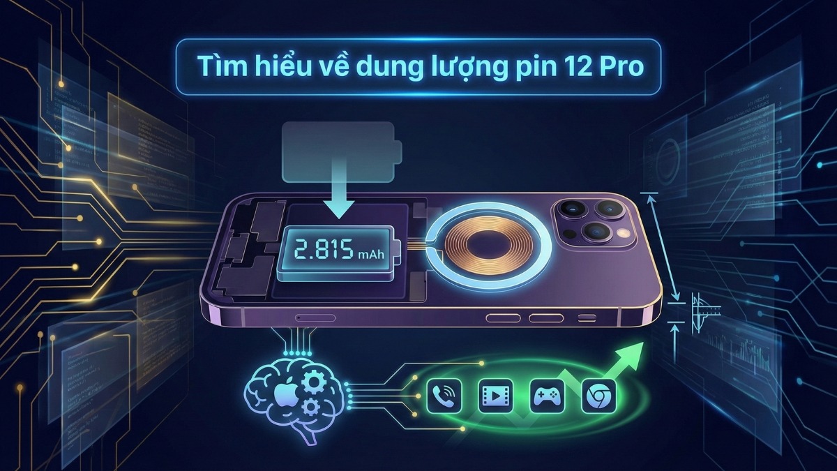 Tìm hiểu về dung lượng pin 12 Pro