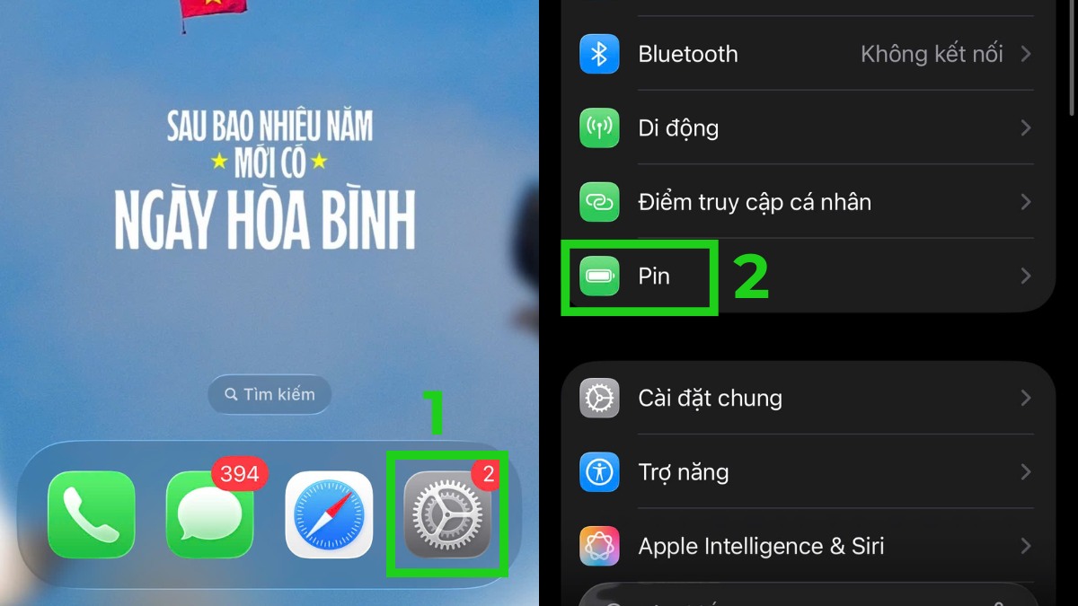 Cách kiểm tra dung lượng pin iPhone 12 Pro Max - bước 1