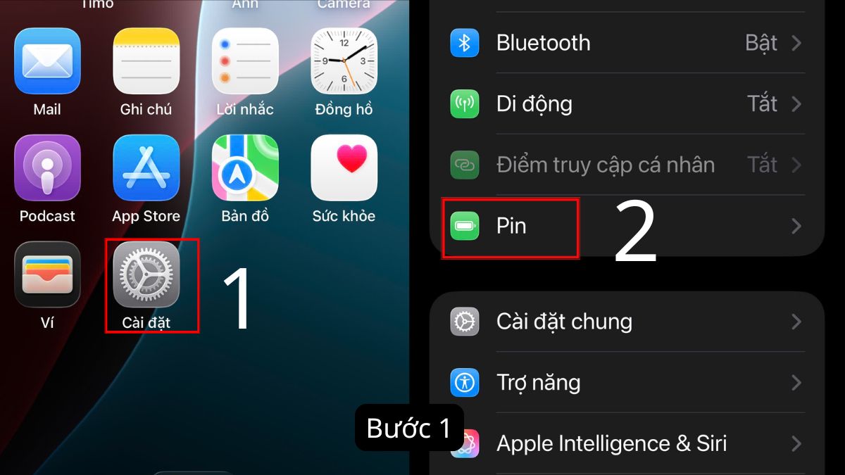 Cách kiểm tra dung lượng pin iPhone 14 Pro Max - bước 1