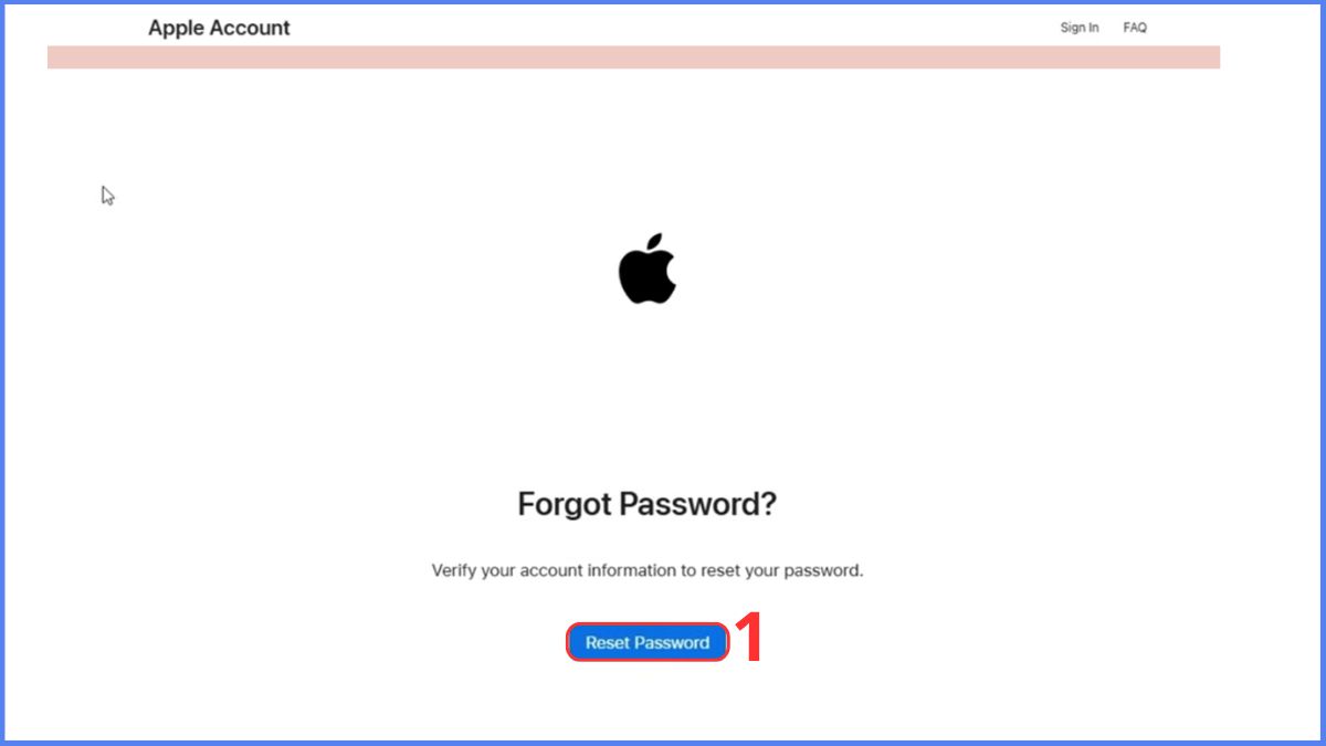 Cách đặt lại password ID Apple trên web - bước 1