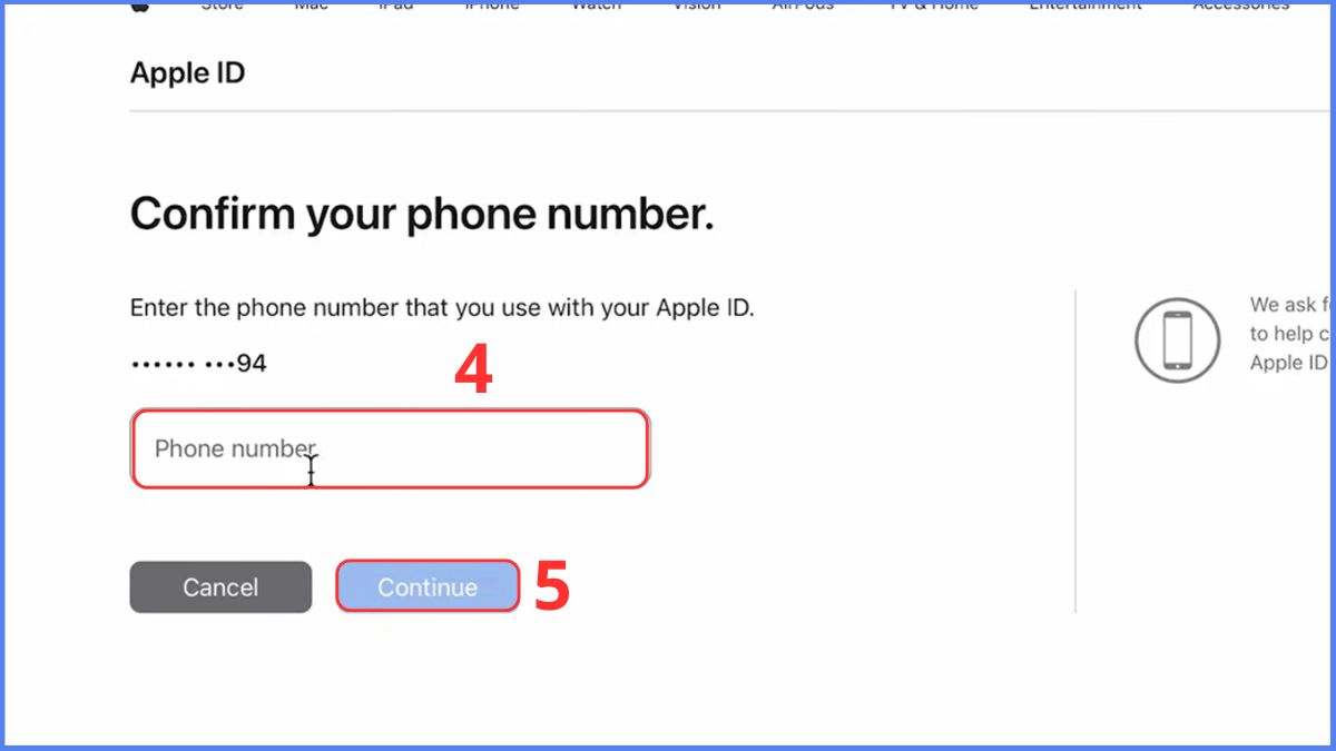 Cách đặt lại password ID Apple trên web - bước 3