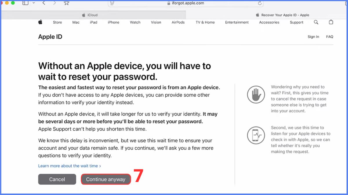 Cách đặt lại password ID Apple trên web - bước 5