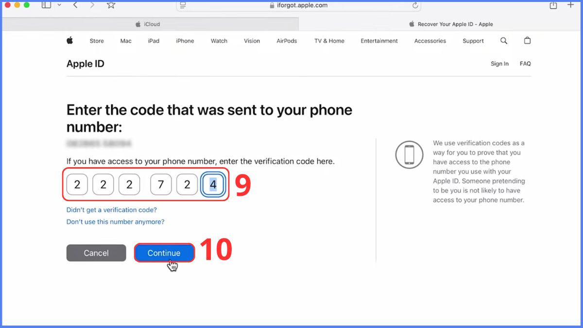 Cách đặt lại password ID Apple trên web - bước 7