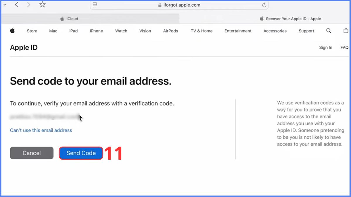 Cách đặt lại password ID Apple trên web - bước 8