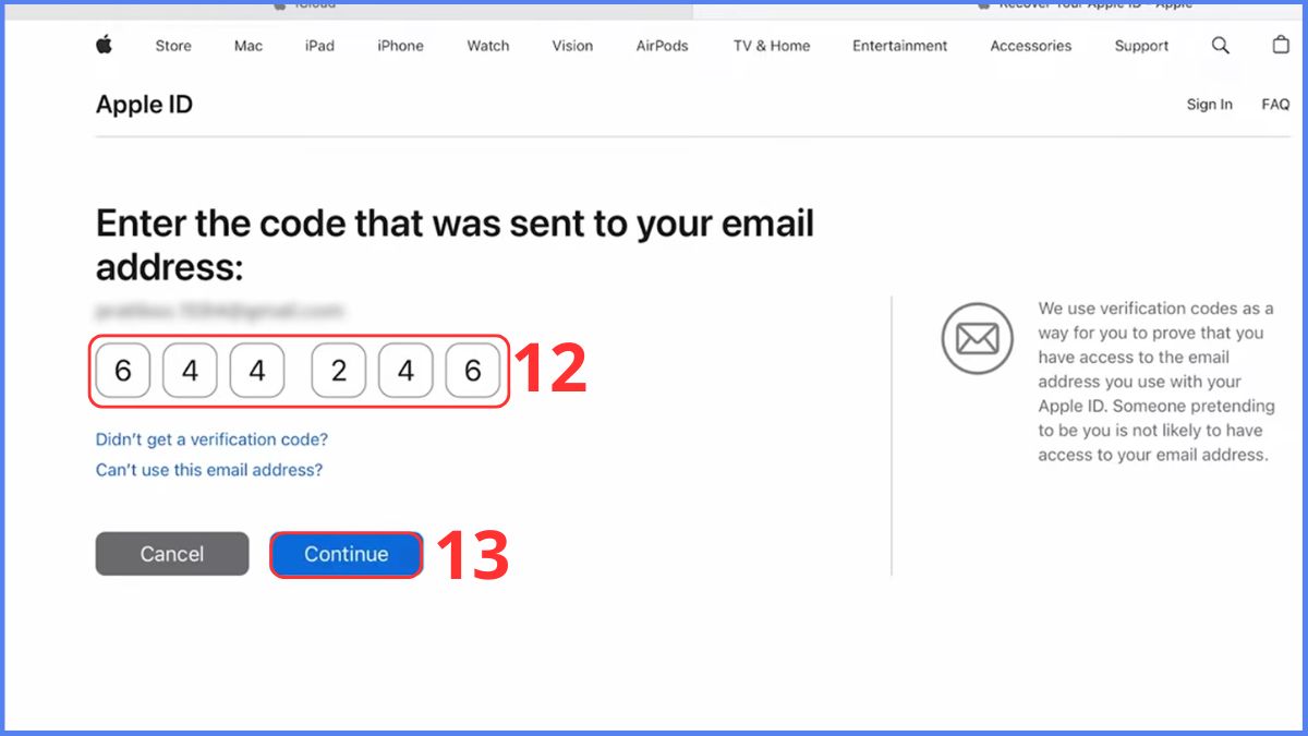 Cách đặt lại password ID Apple trên web - bước 9