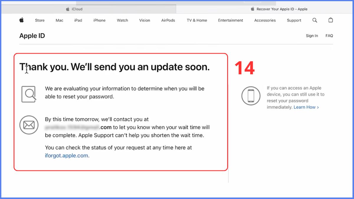 Cách đặt lại password ID Apple trên web - bước 10