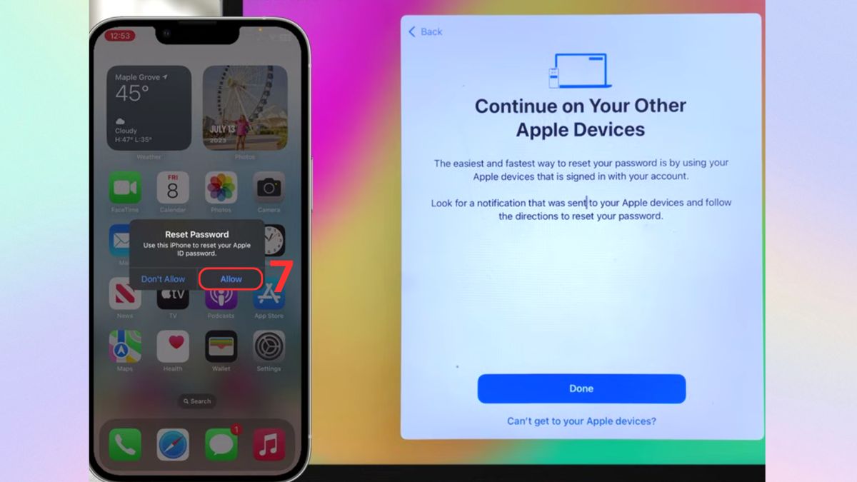 Cách đặt lại password ID Apple trên thiết bị mới - bước 5