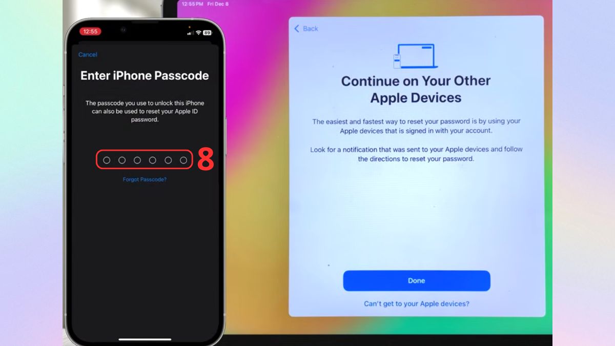Cách đặt lại password ID Apple trên thiết bị mới - bước 6