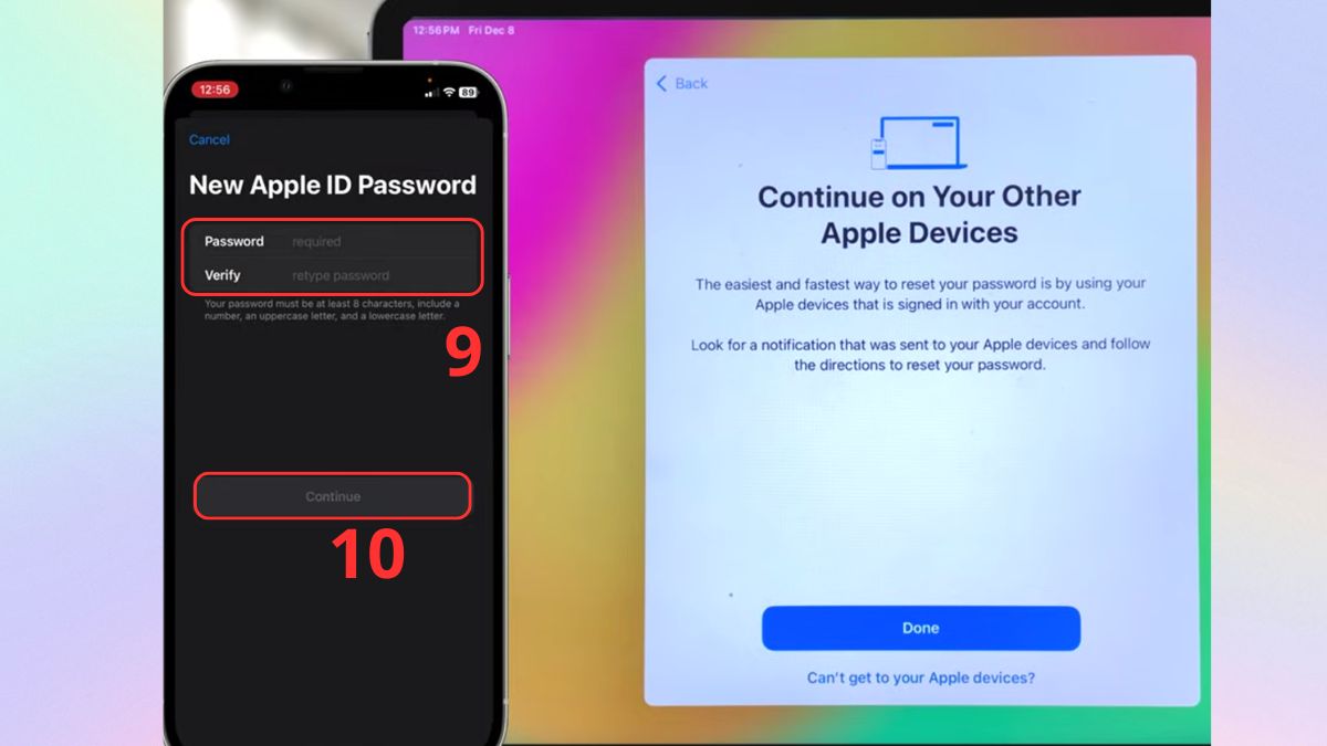 Cách đặt lại password ID Apple trên thiết bị mới - bước 7