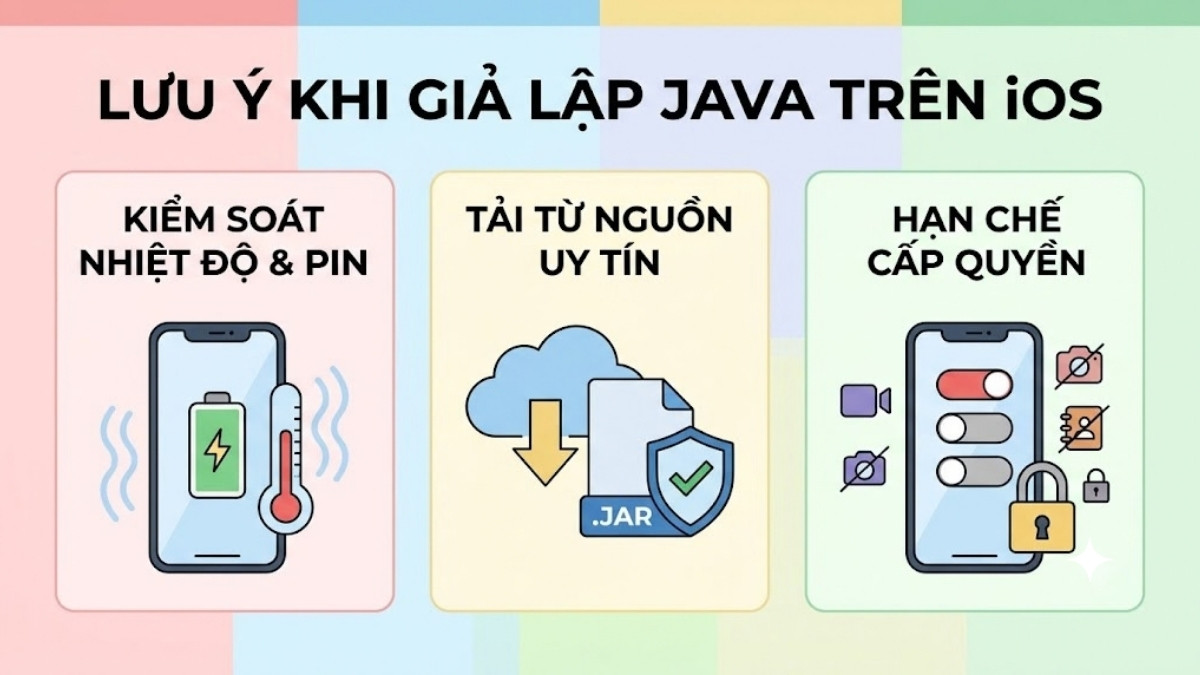 Lưu ý khi giả lập Java trên iOS