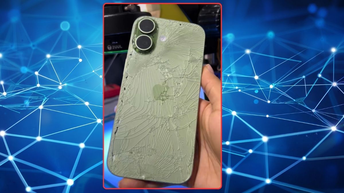Ảnh iPhone 17 vỡ mặt lưng do va chạm mạnh