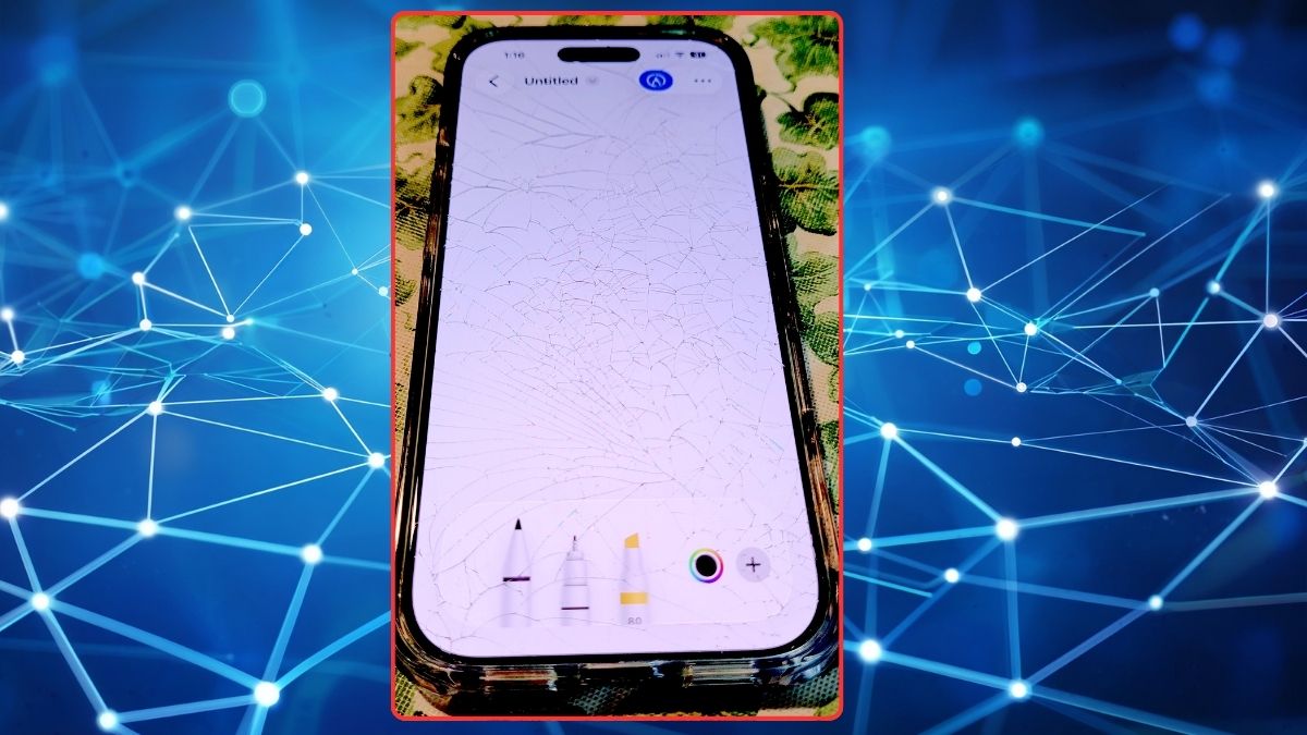 Ảnh iPhone 17 vỡ màn hình nặng thực tế 