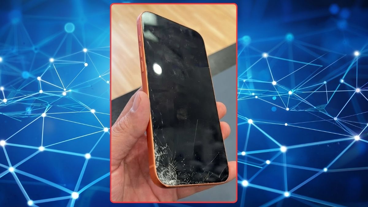 Ảnh iPhone 17 vỡ 1 góc màn hình