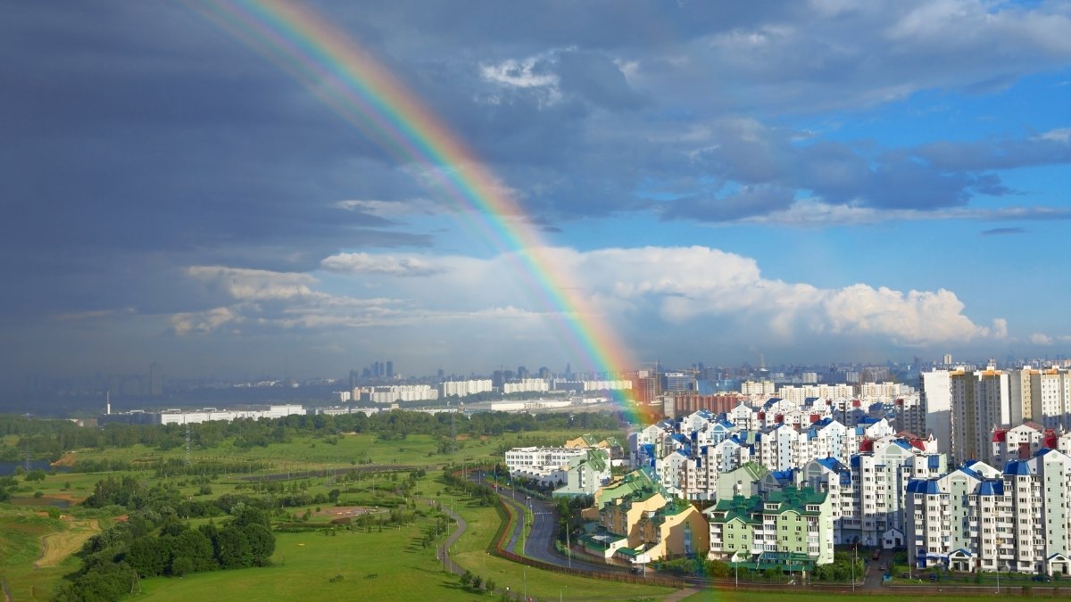 Hình nền 7 sắc cầu vồng dịu sáng