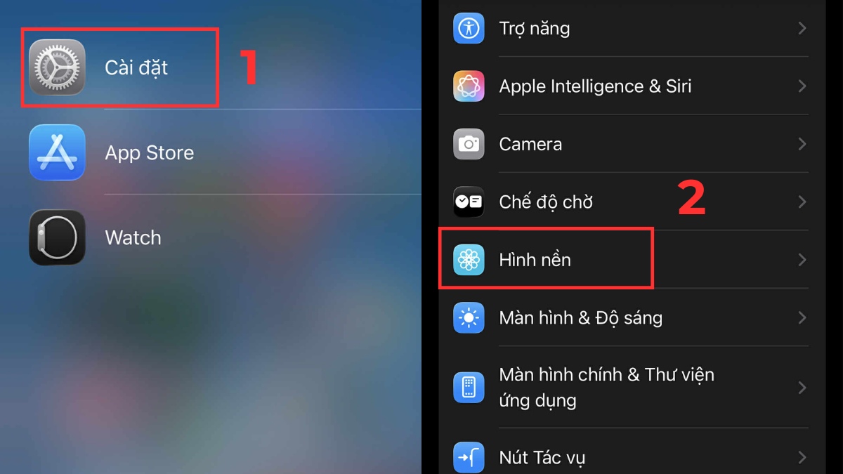 Cách cài đặt hình nền 7 sắc cầu vồng cho điện thoại - bước 1