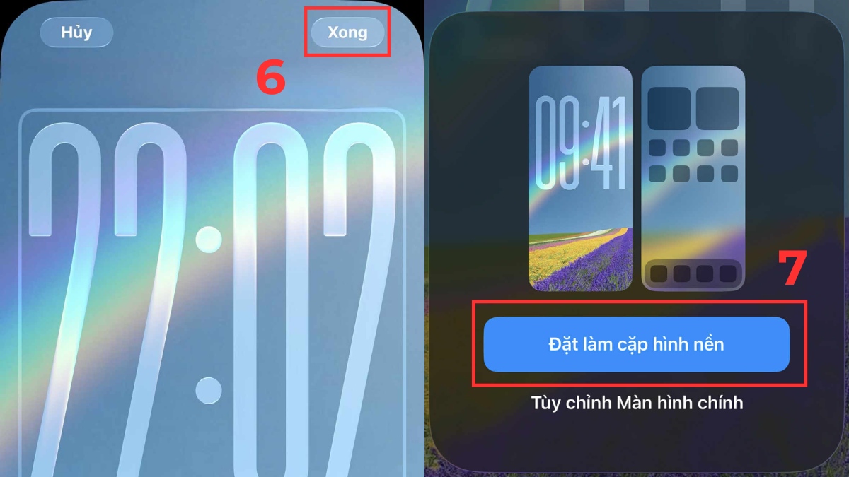 Cách cài đặt hình nền 7 sắc cầu vồng cho điện thoại - bước 3