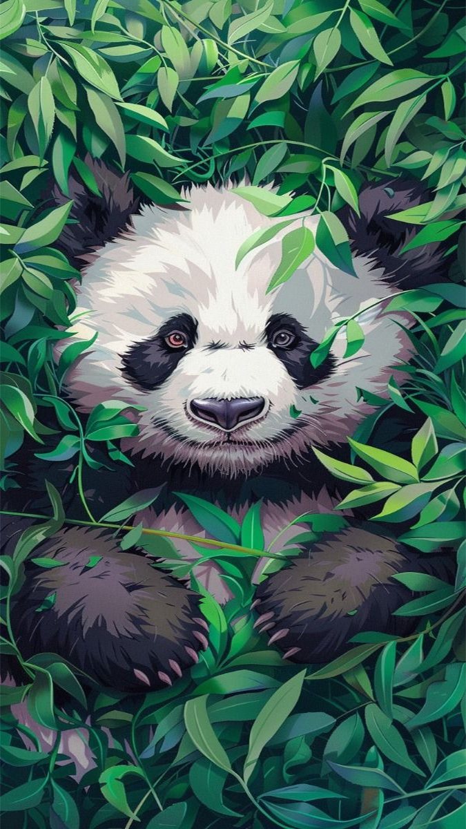 Hình nền gấu trúc siêu dễ