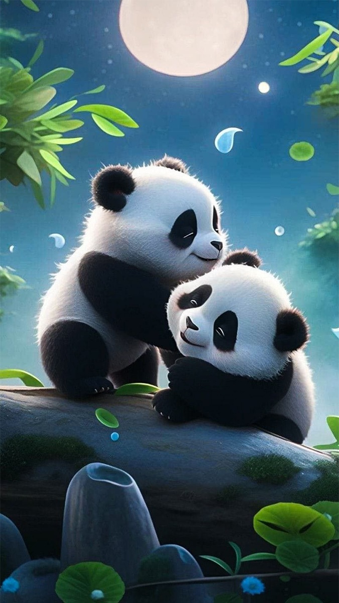 Hình nền gấu trúc mê ly