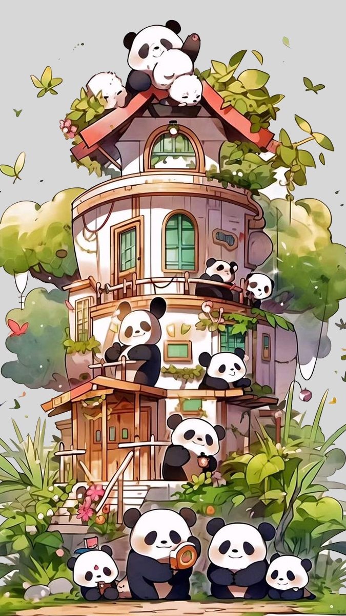Hình nền gấu trúc tươi trẻ