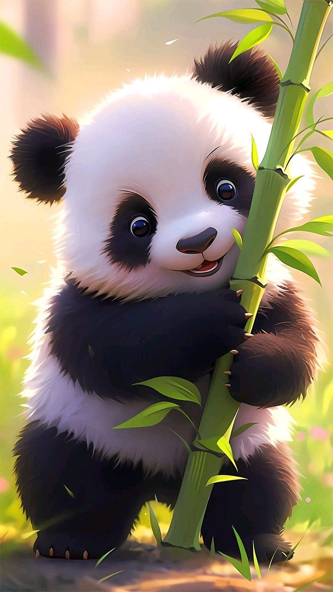 Hình nền gấu trúc rạng rỡ