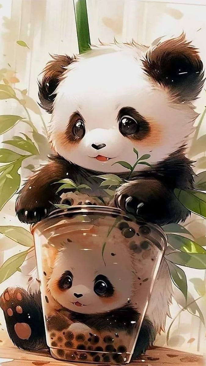 Hình nền gấu trúc cực vui