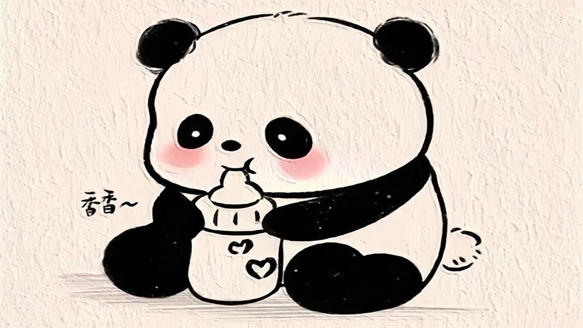 Hình nền gấu trúc đậm nét