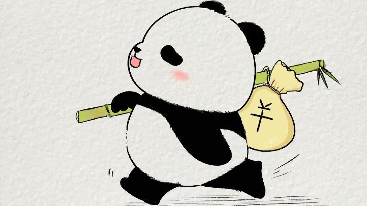Hình nền gấu trúc siêu vui