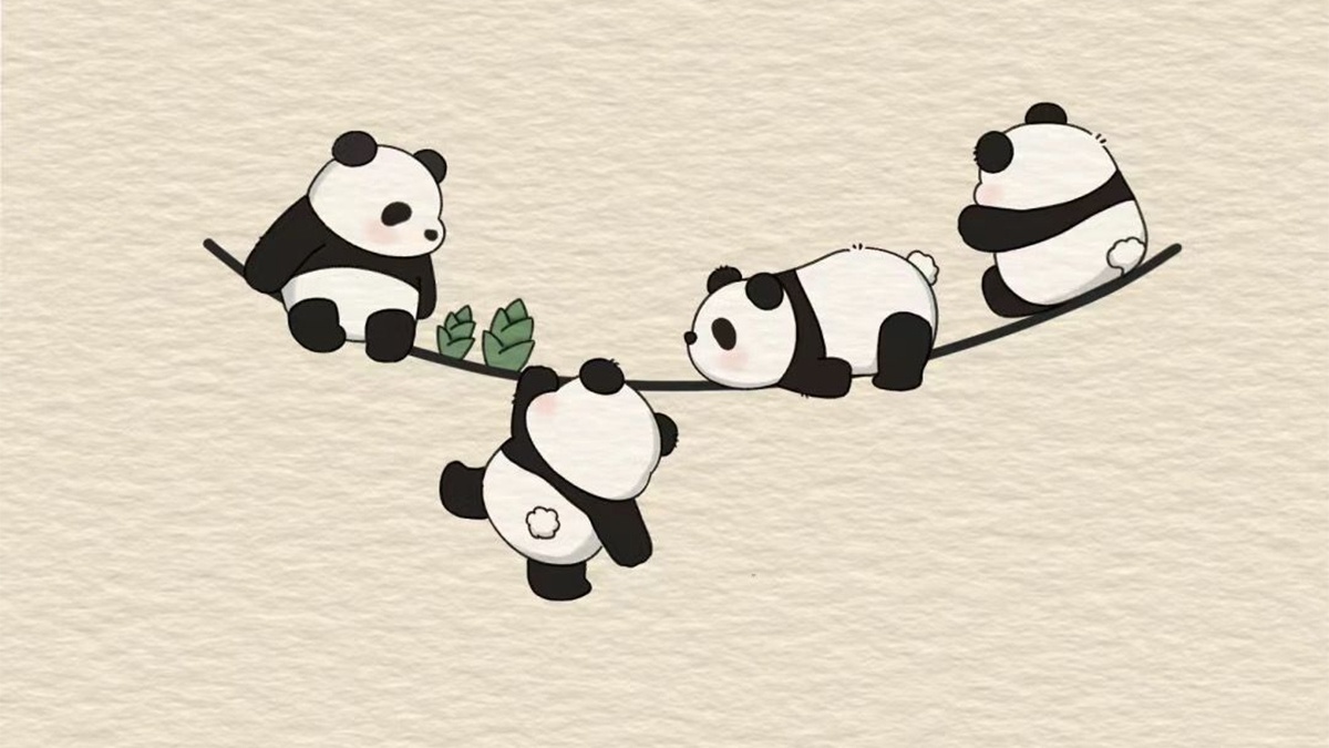 Hình nền gấu trúc tươi mới
