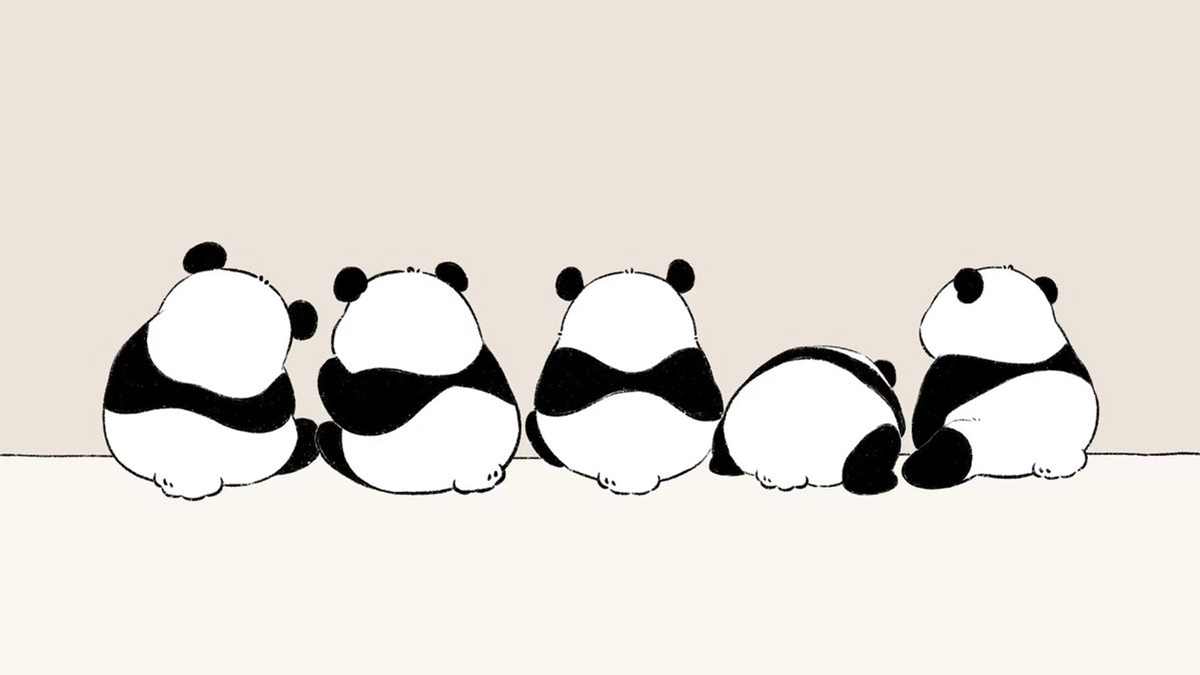 Hình nền gấu trúc nhỏ nhắn