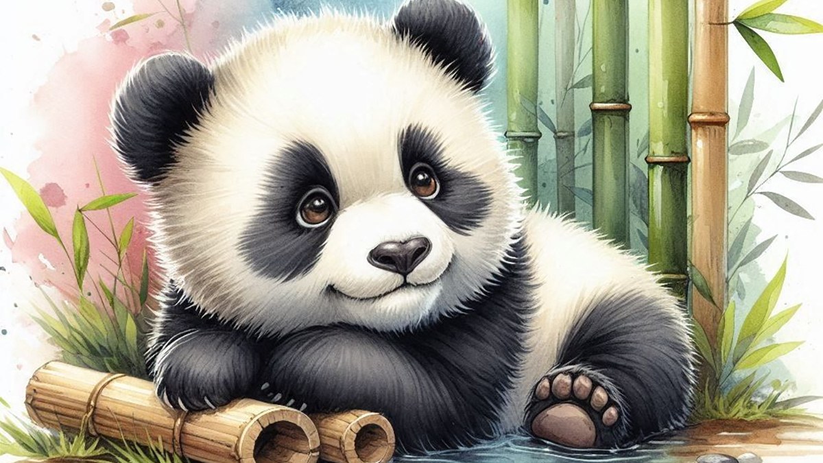 Hình nền gấu trúc đầy màu