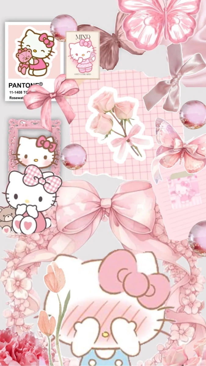 Hình nền Hello Kitty cho iPhone lãng mạn