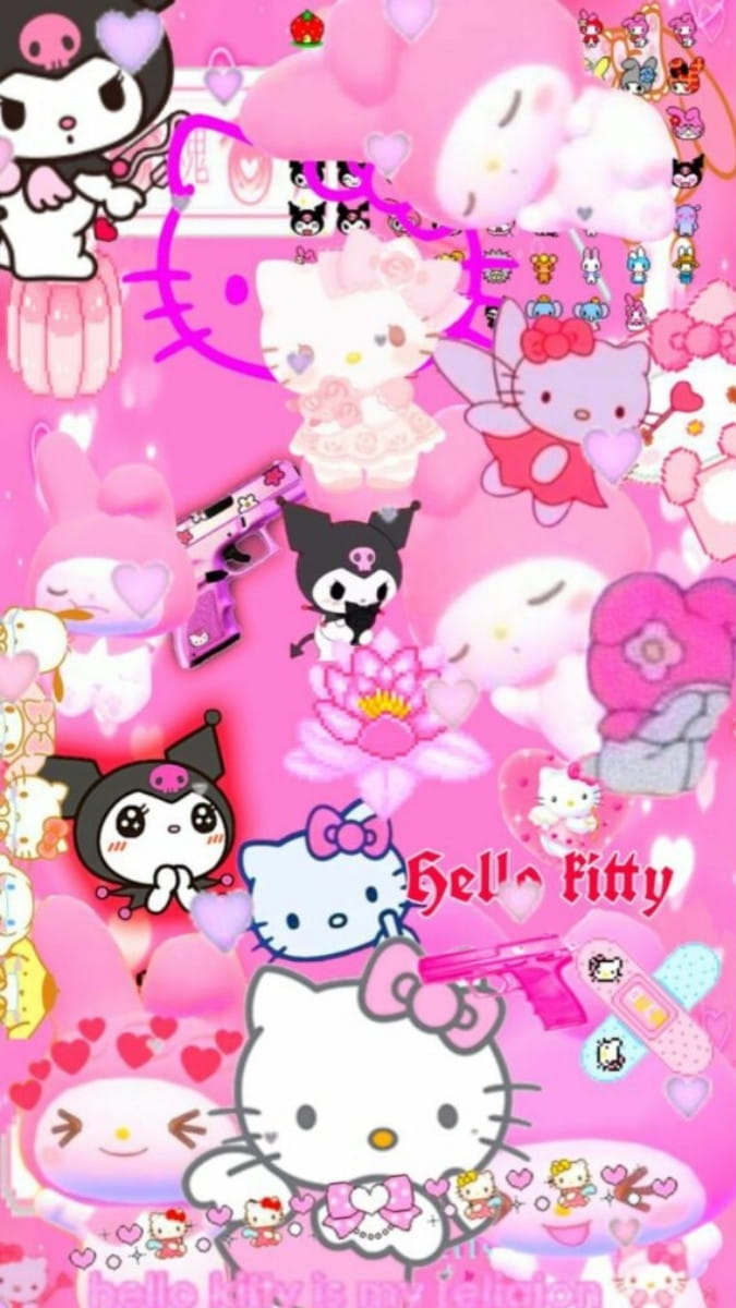 Hình nền Hello Kitty cho iPhone trong lành