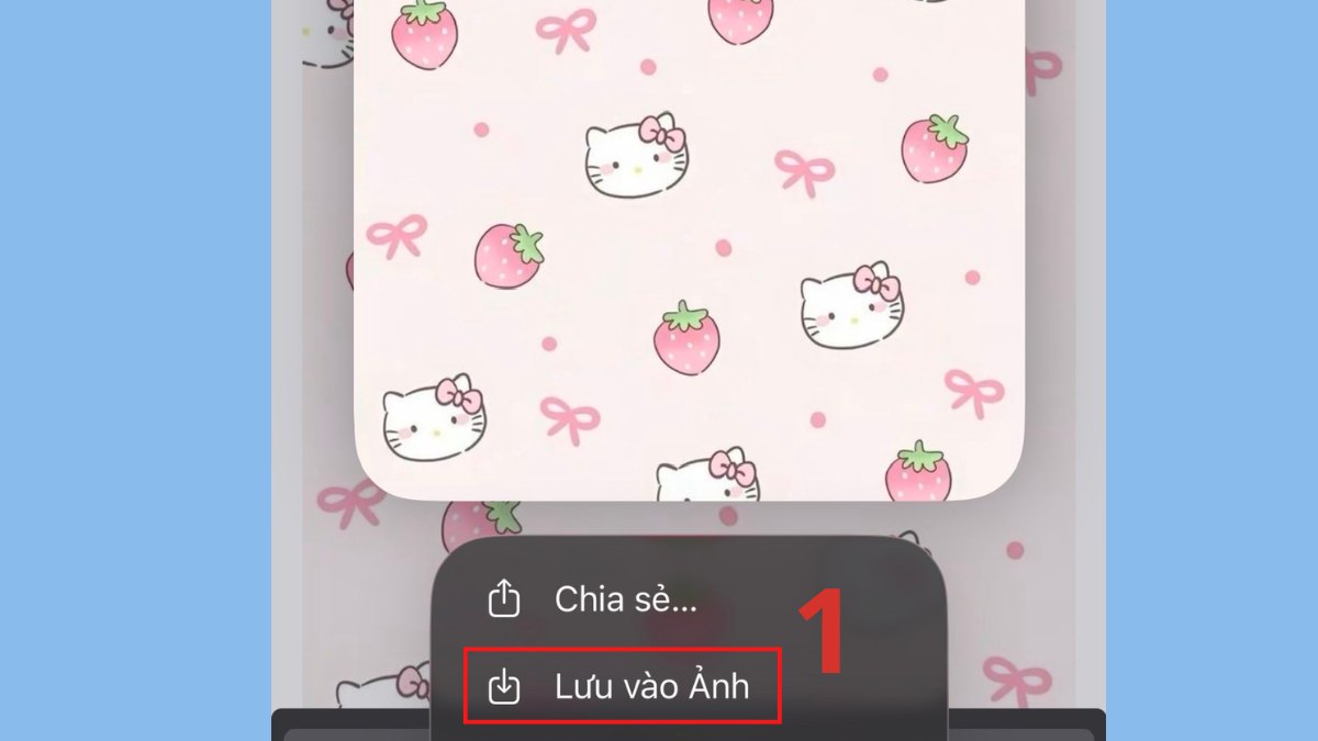 Cách tải hình nền Hello Kitty cho iPhone đơn giản - bước 1