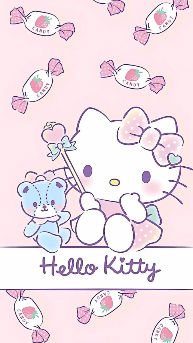 Hình nền Hello Kitty cho iPhone nổi trội