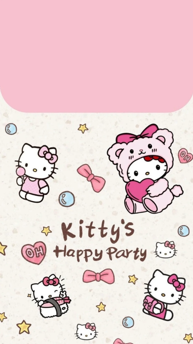 Hình nền Hello Kitty cho iPhone trong trẻo