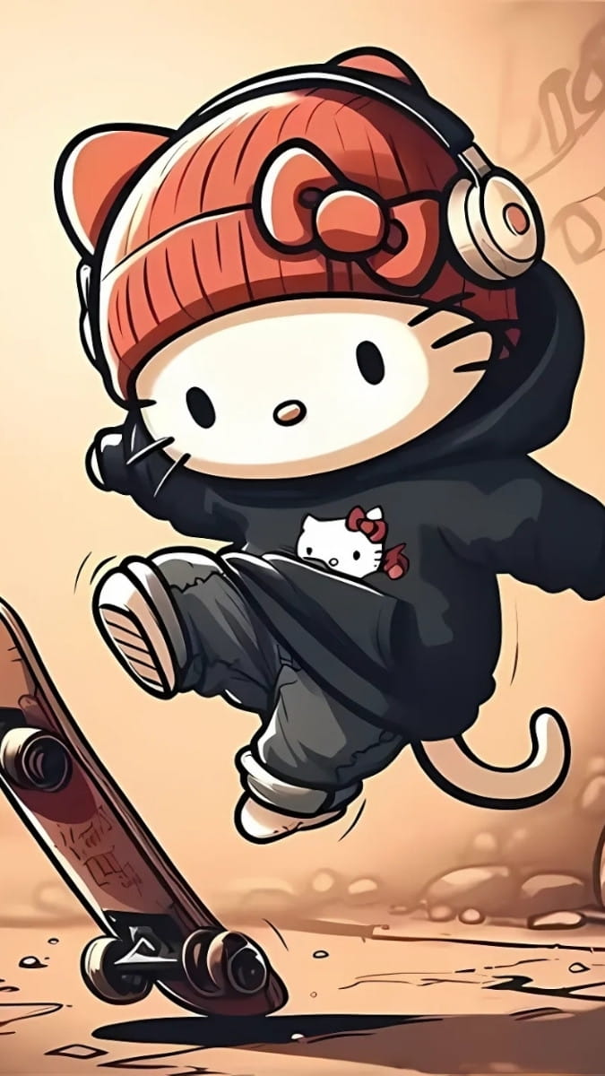 Hình nền Hello Kitty cho iPhone thân thiện