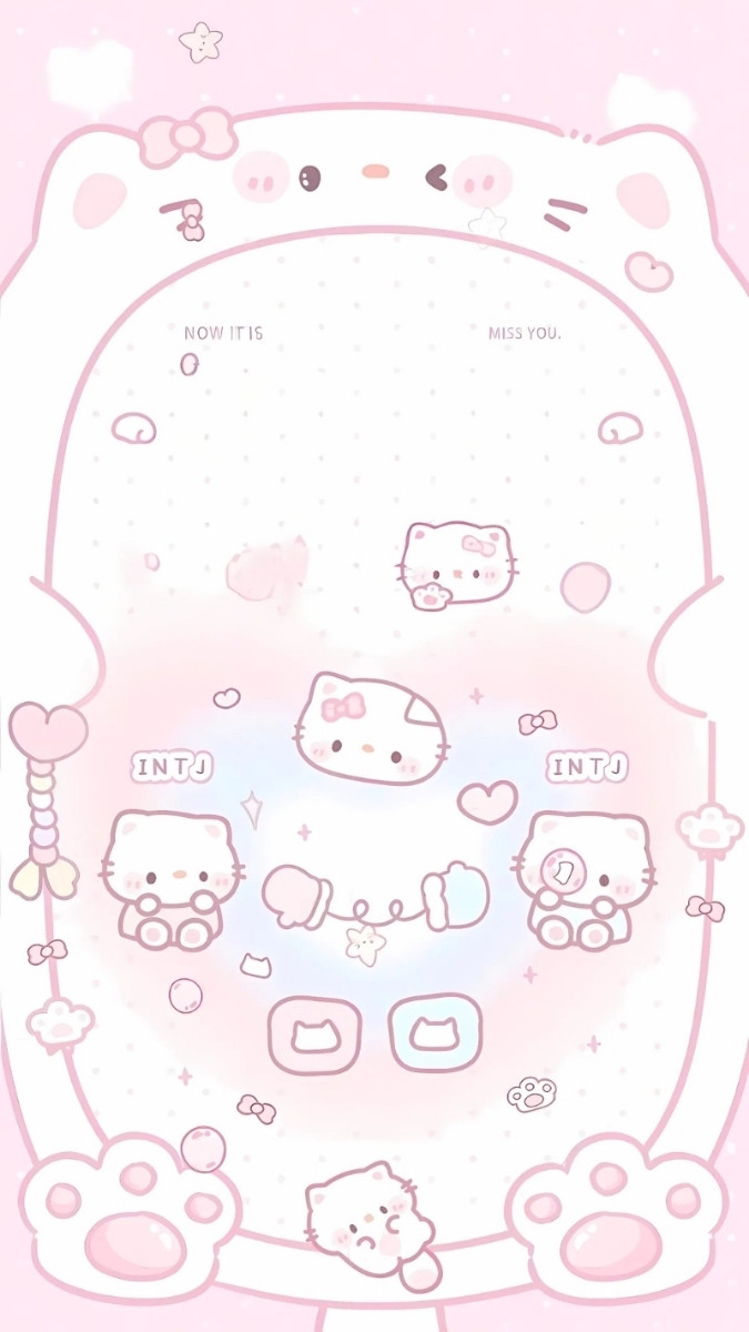 Hình nền Hello Kitty cho iPhone dễ nhìn