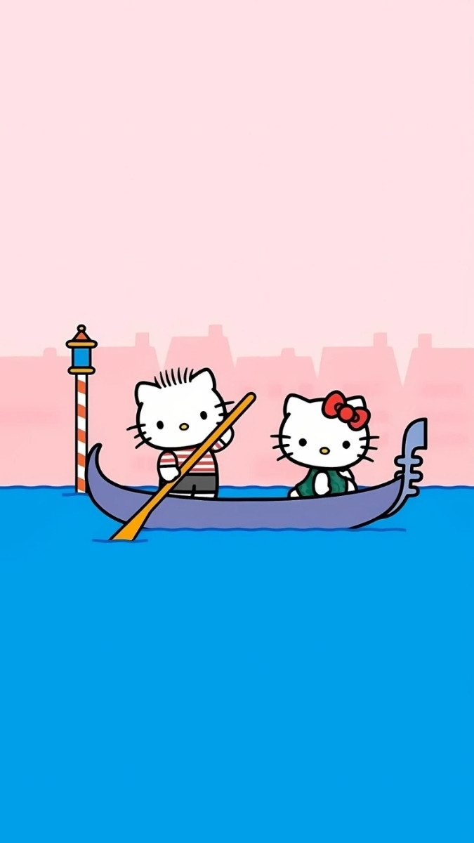 Hình nền Hello Kitty cho iPhone tinh xảo