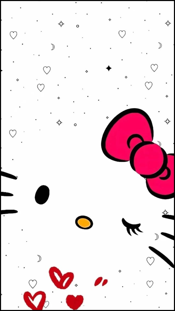 Hình nền Hello Kitty cho iPhone gọn gàng