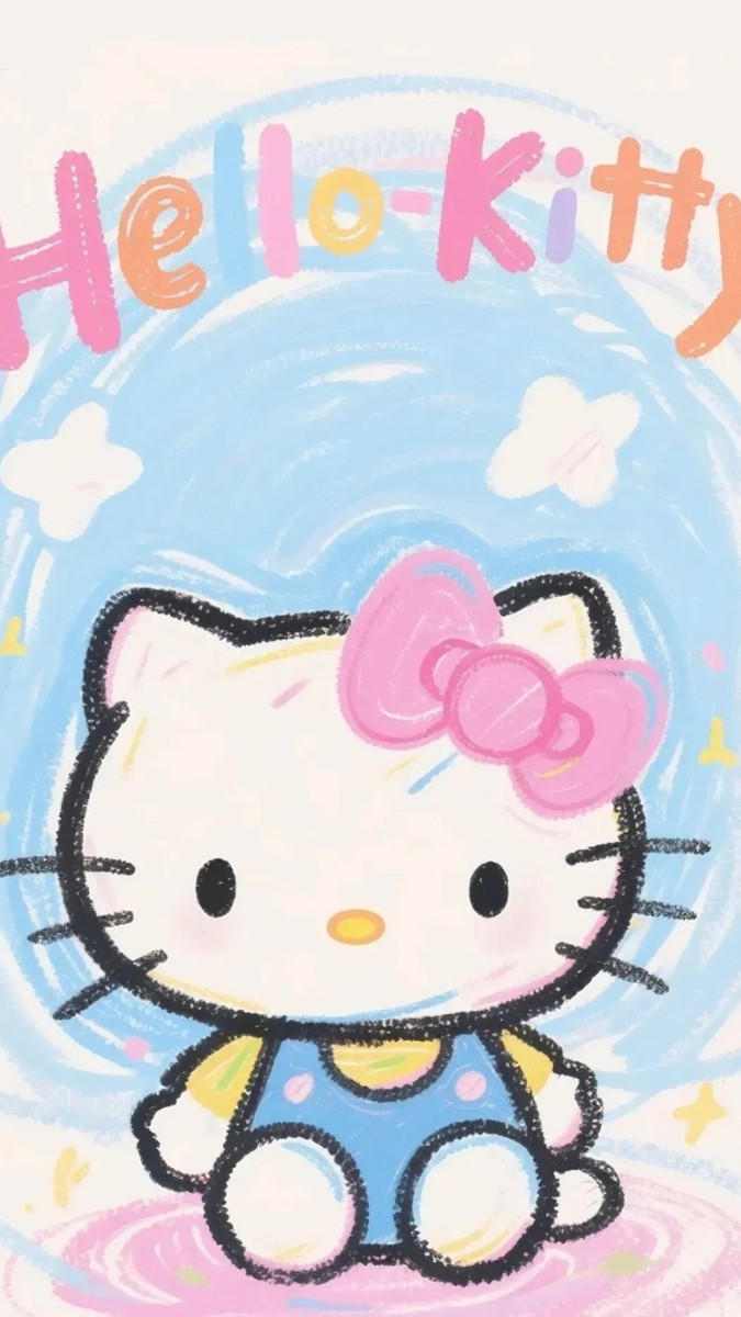 Hình nền Hello Kitty cho iPhone hồn nhiên