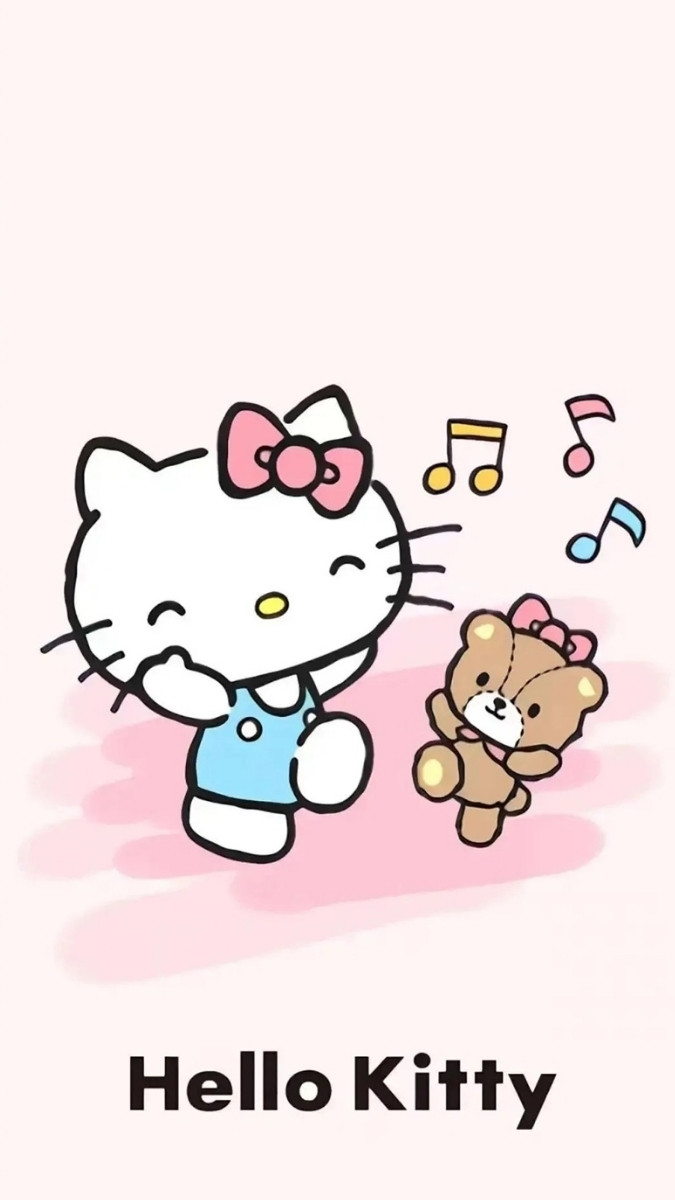 Hình nền Hello Kitty cho iPhone giản dị