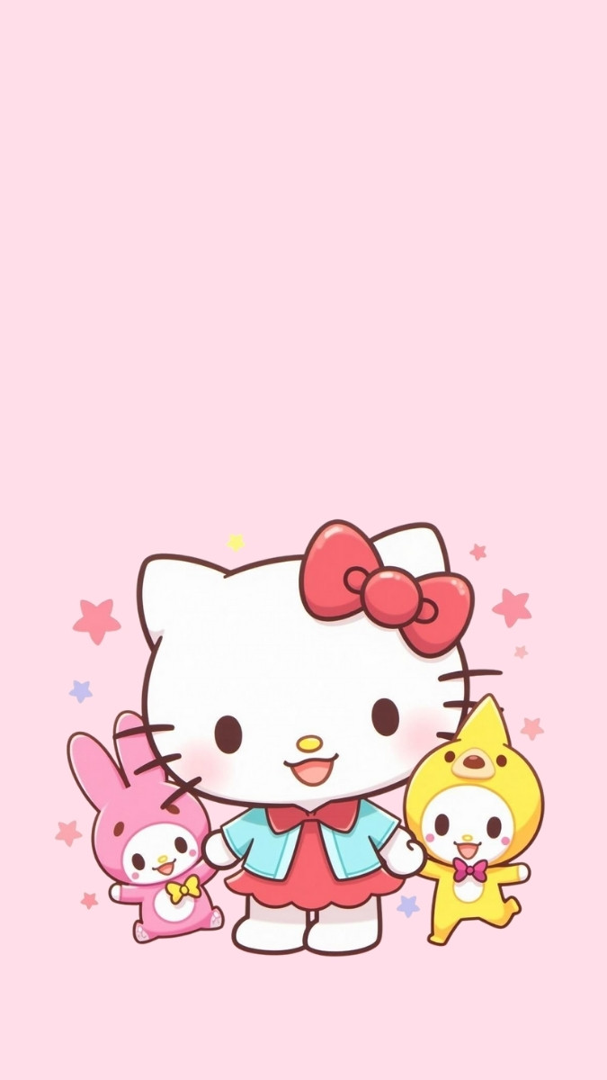 Hình nền Hello Kitty cho iPhone thân quen