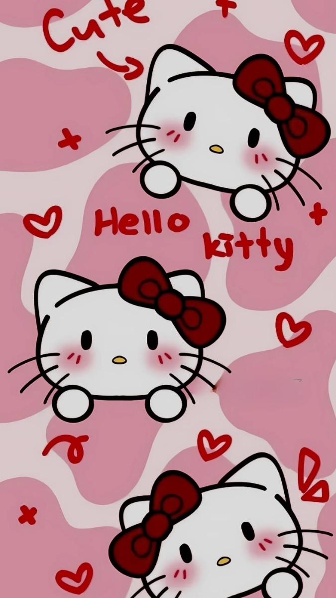 Hình nền Hello Kitty cho iPhone tươi non