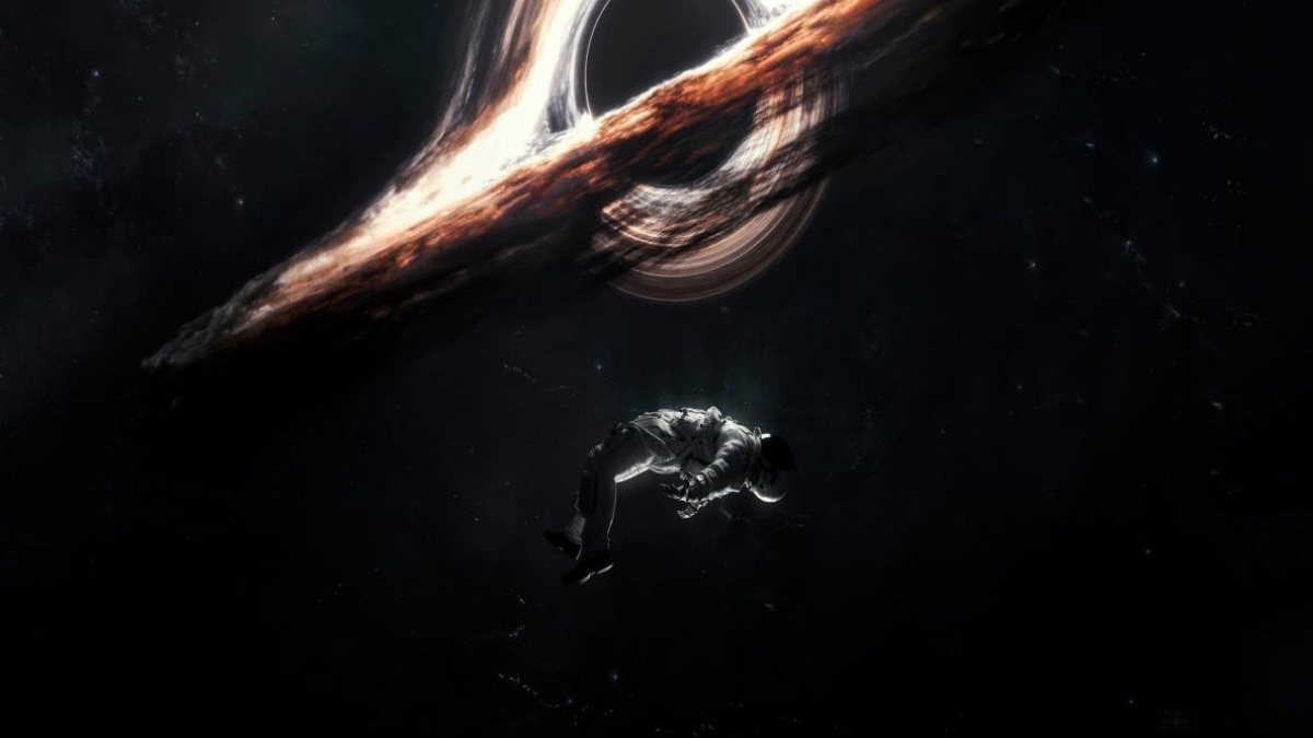 Hình nền hố đen vũ trụ rực sáng