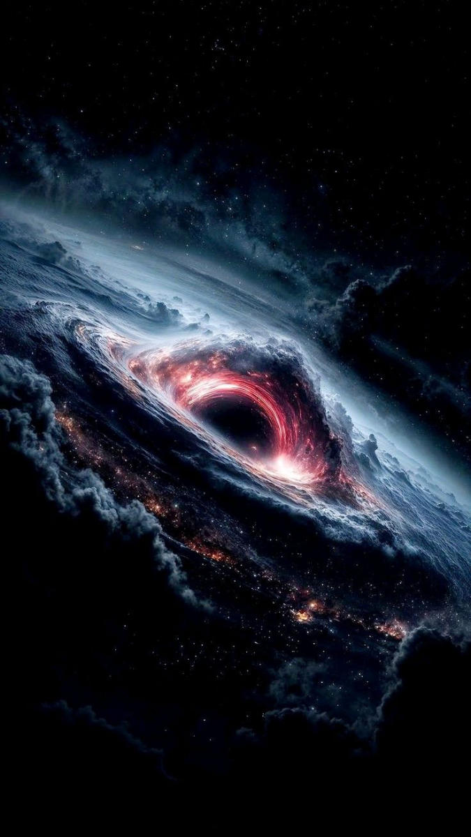 Hình nền hố đen vũ trụ siêu cuốn hút