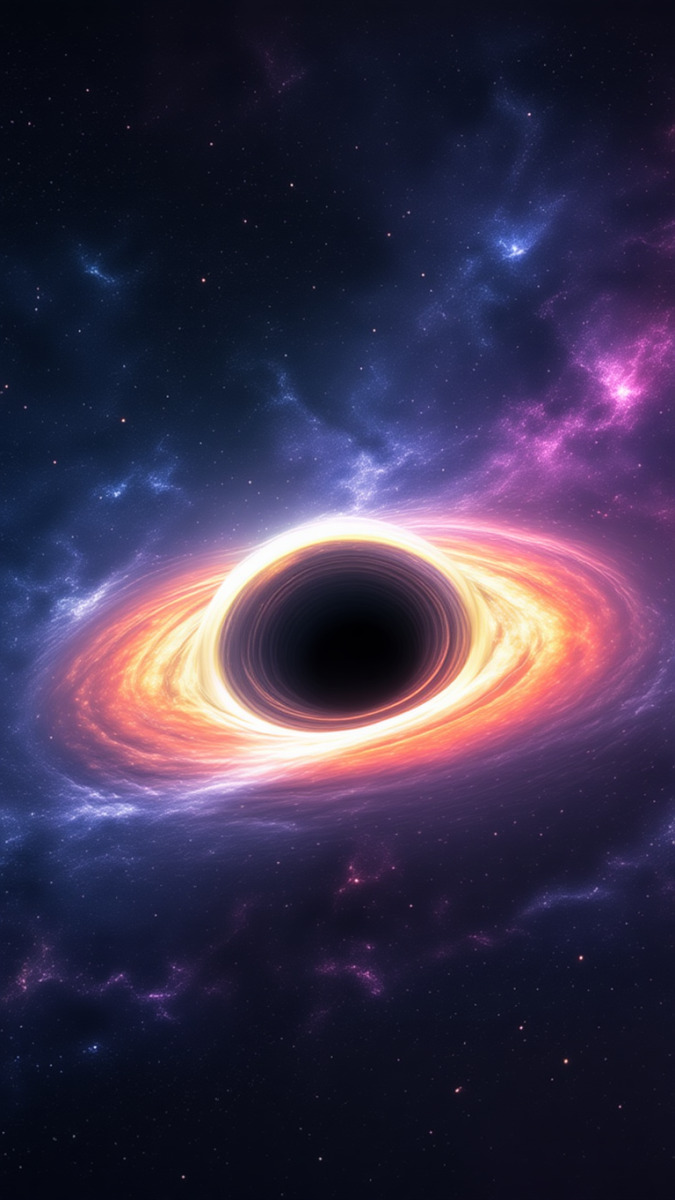 Hình nền hố đen vũ trụ sáng lóa